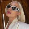 Y2K Sports Punk Sunglasses Women Men Square Vintage Shades Trendy Goggle Sun Glasses  Eyewear
