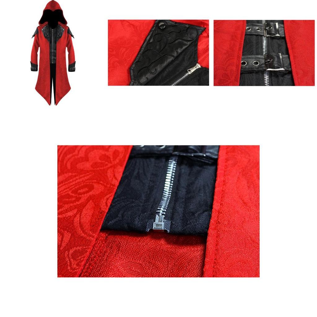 High-quality Retro Medieval Long Sleeves Jacket For Mens Cosplay Costumes