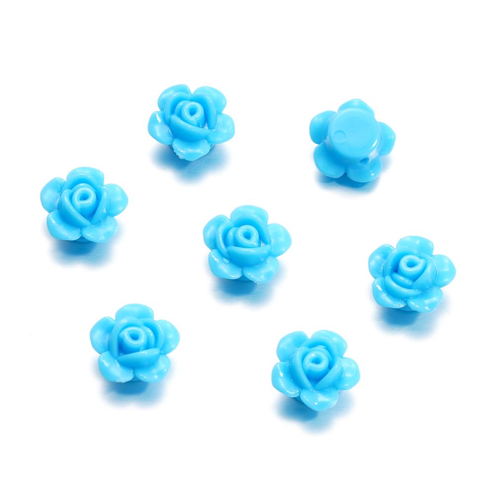 40Pcs/Lot 7.5*12.5*12.7mm Acrylic Small Flower Loose Spacer Beads for DIY Jewelry Making Necklace Bracelet Findings Accessories