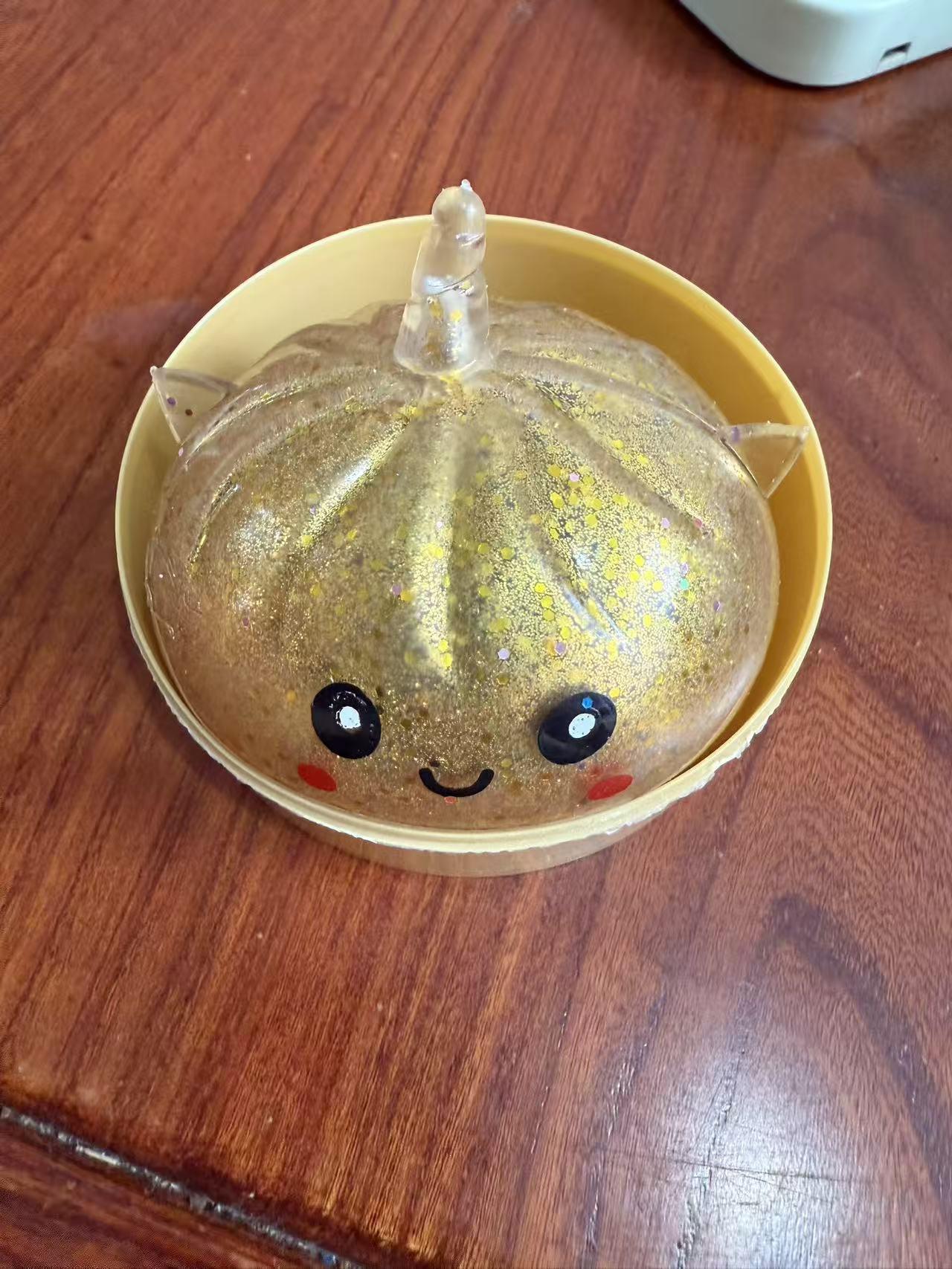 Cross-Border Rare Pink Glitter Bun: Soft, Cute, Shiny Decompression Squeeze Toy Collectible. In Stock!