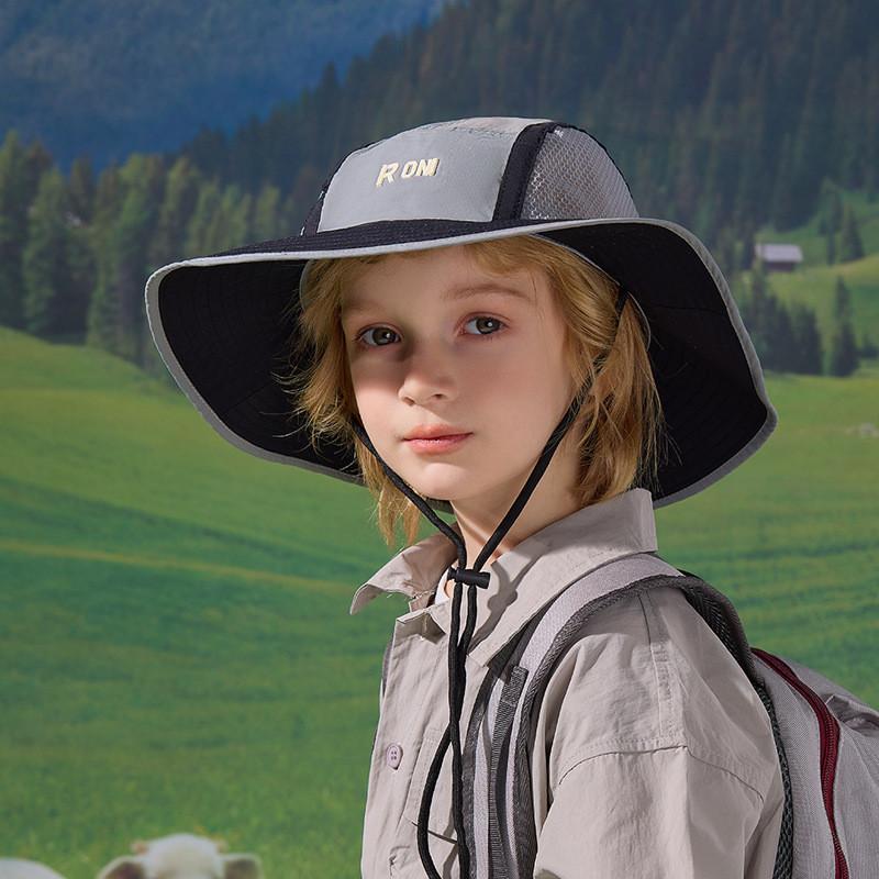 

Childrens Outdoor Sun Hat With Large Brim And Breathable Nylon For Summer Play And Sun Protection чёрный