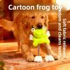 Cartoon Frog and Dog Toys, Plush, Sound-sounding, Chewable, Teething Cartoon Sleeping Pet Interactive Toys