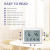 Digital Refrigerator Thermometer - 3.7 inch LCD Backlight Freezer Thermometer with 2 Sensors, Digital Fridge and Freezer Thermometer with Alarm,