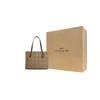 Coach Classic Monogram Multifunctional Pocket Magnetic Closure Canvas And Leather Tote Bag Women Tote Light-Brown CL399-SVBDX