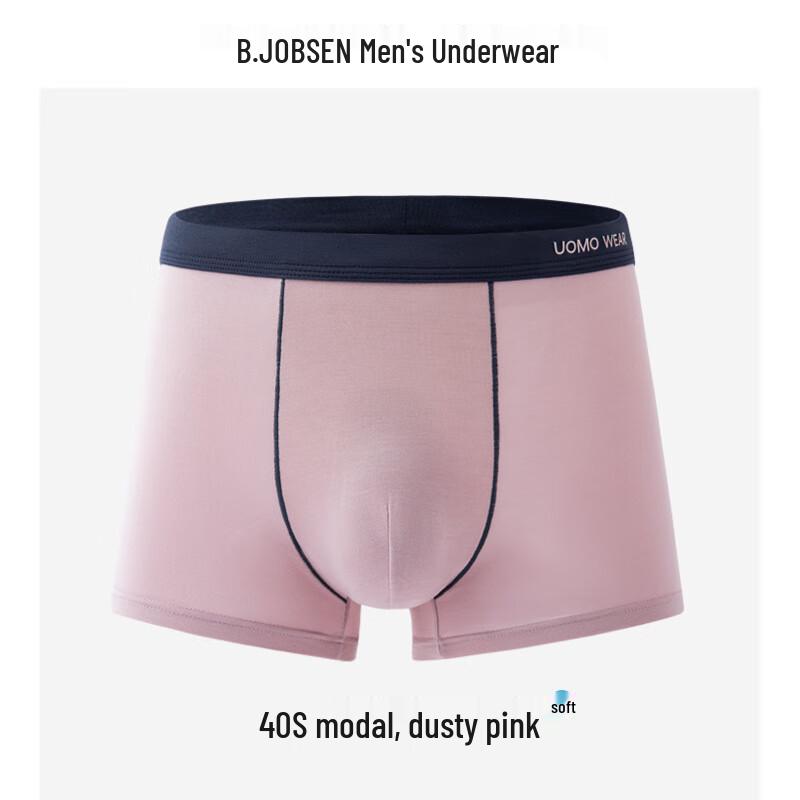 B.JOBSEN Men's Modal Breathable Boxer Briefs (2-Pack)