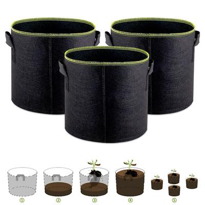 Seed Farm Vegetable Container Basket 5/7/10 Gallon Plant Grow Bag Felt Flower Pot