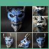 Halloween Demon Krigare Hannya Skräck Latex Helansiktsmask Cosplay Rekvisita