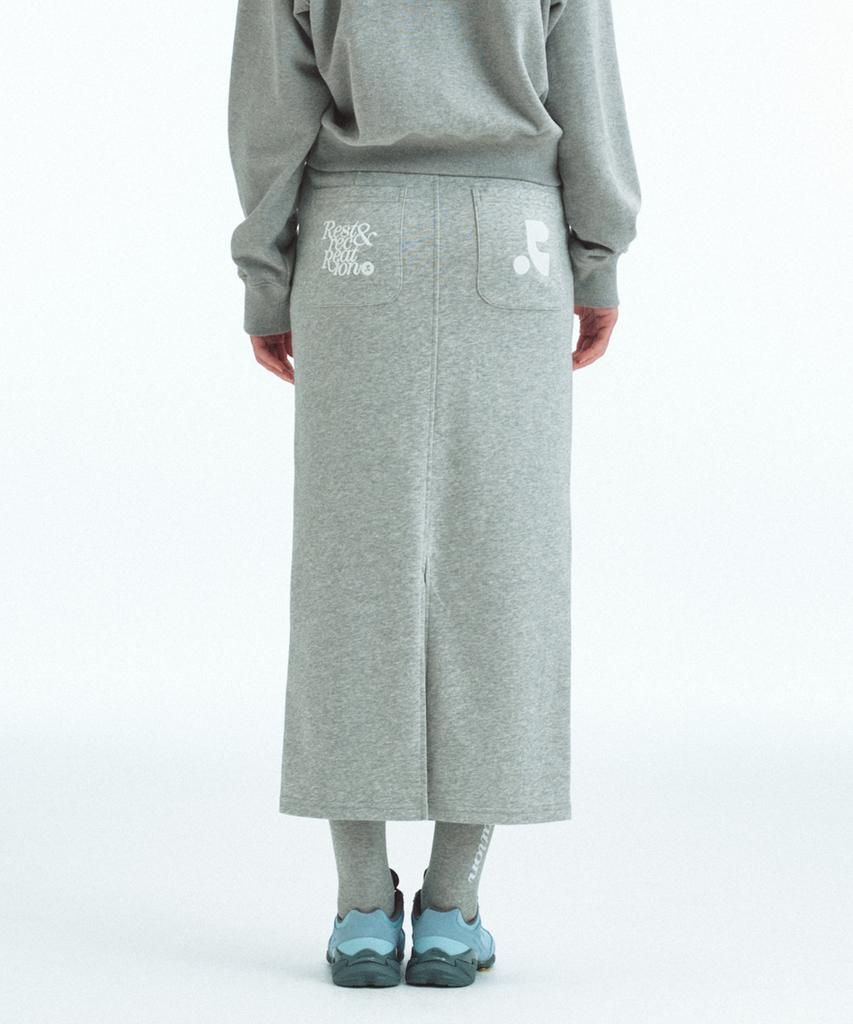 REST&RECREATION Sweat Maxi Skirt - Gray