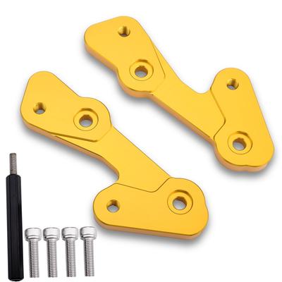 LEDISHUN Rearset Adjusters, 30mm Up, 25mm Back, for Kawasaki ZX-25R (2020-2023), ZX-4R, and ZX-4RR (2023+) (Gold)