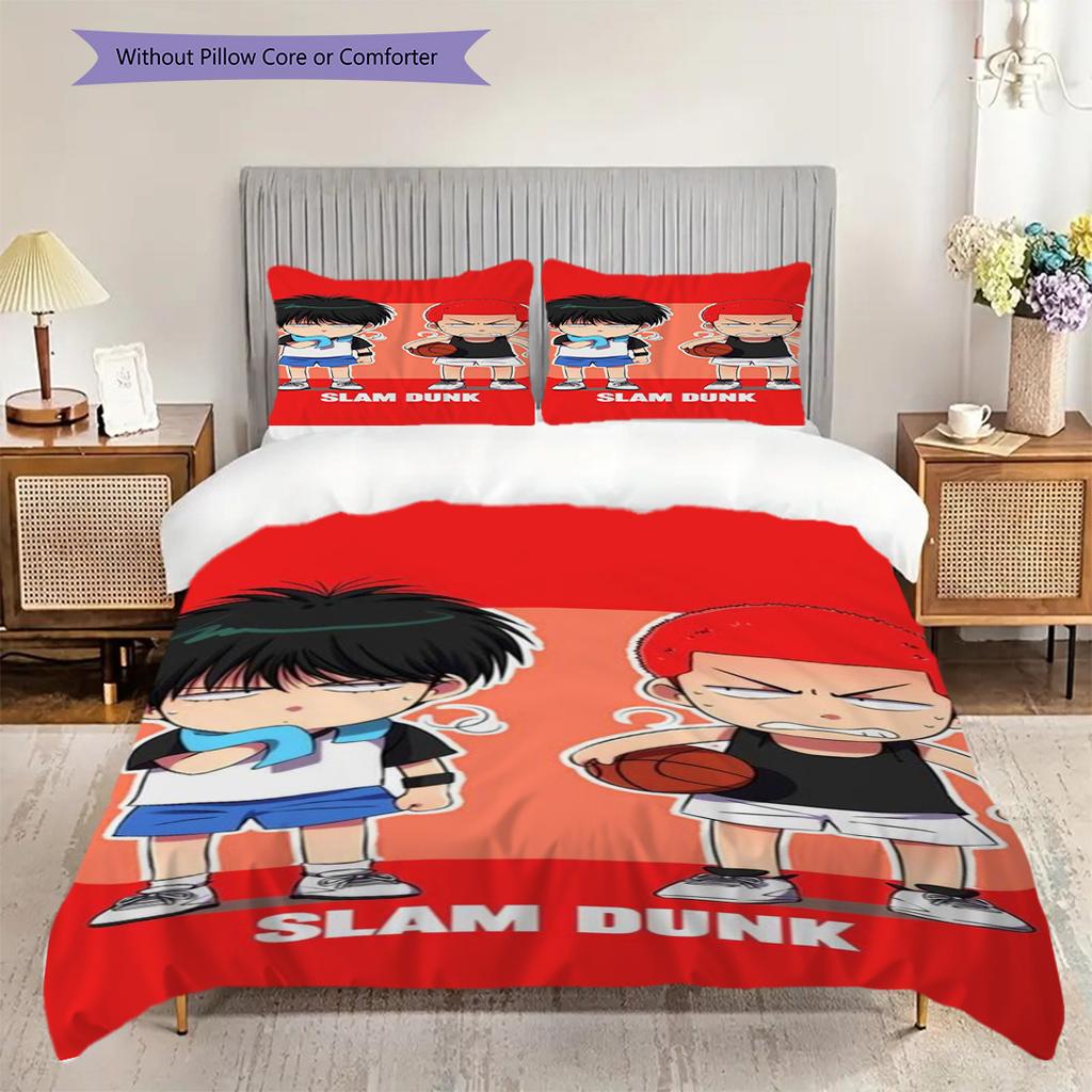 Slam Dunk Basketball Set Threepiece Set 1 Duvet Cover 2 Pillowcase Without Core Christmas Birthday Gift Soft And Comfortable Bedding Set
