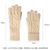 Winter touch screen gloves adult women's knitted gloves piled thickened cold-proof cycling warm gloves