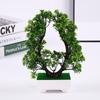 Simulated Heart Shaped Chrysanthemum Fake Flowers Plants Potted Desktop Decor