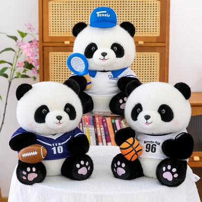 Cute Sports Giant Panda Doll Plush Toy Cute Cartoon Red Panda Doll Children Companion Doll