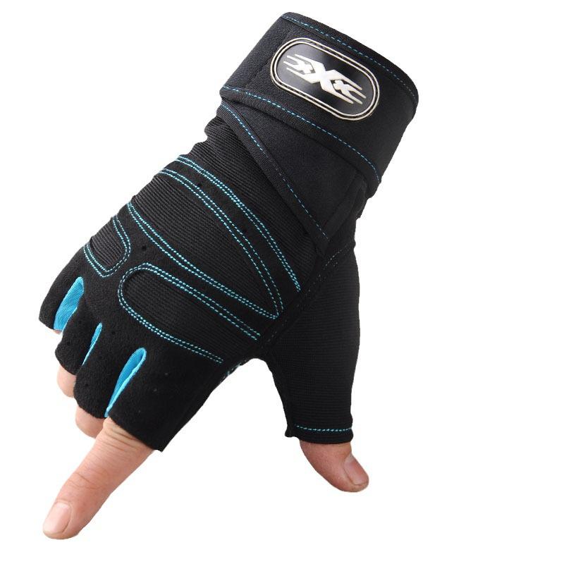 Breathable Half-Finger Weightlifting Gloves with Wrist Support for Men & Women - Non-Slip Fitness Pull-up Gear