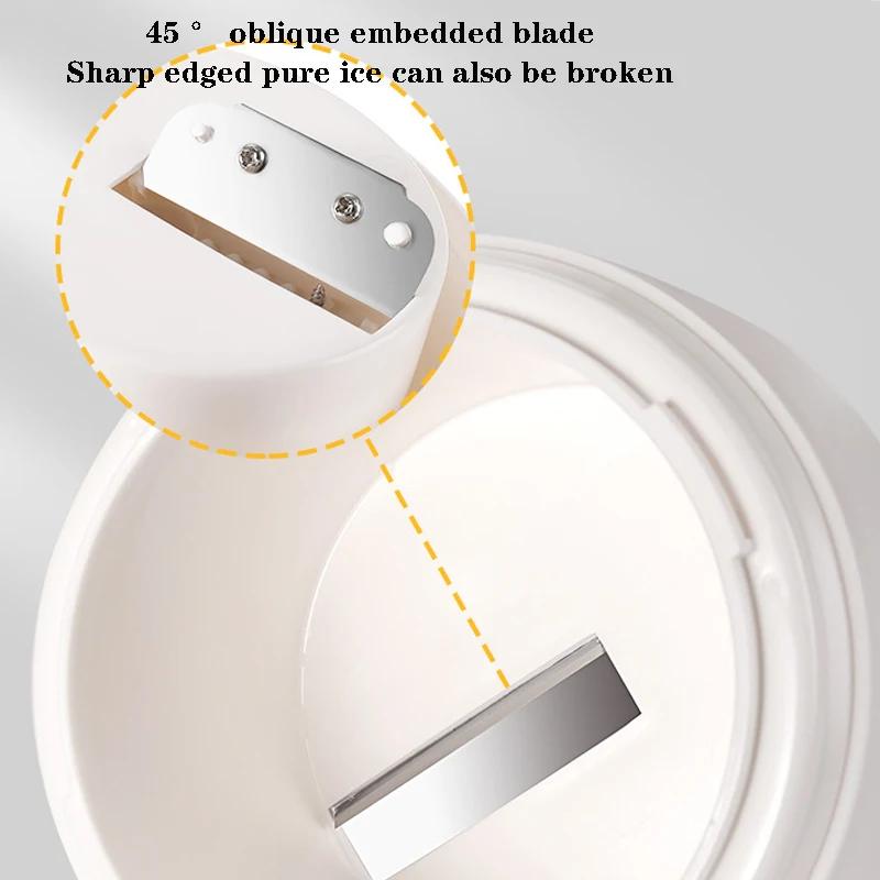 Food Grade Manual Shaved Ice Machine Portable Hand-cranked Ice Crusher Machine Ice-making Box Business & Household Kitchen Tools