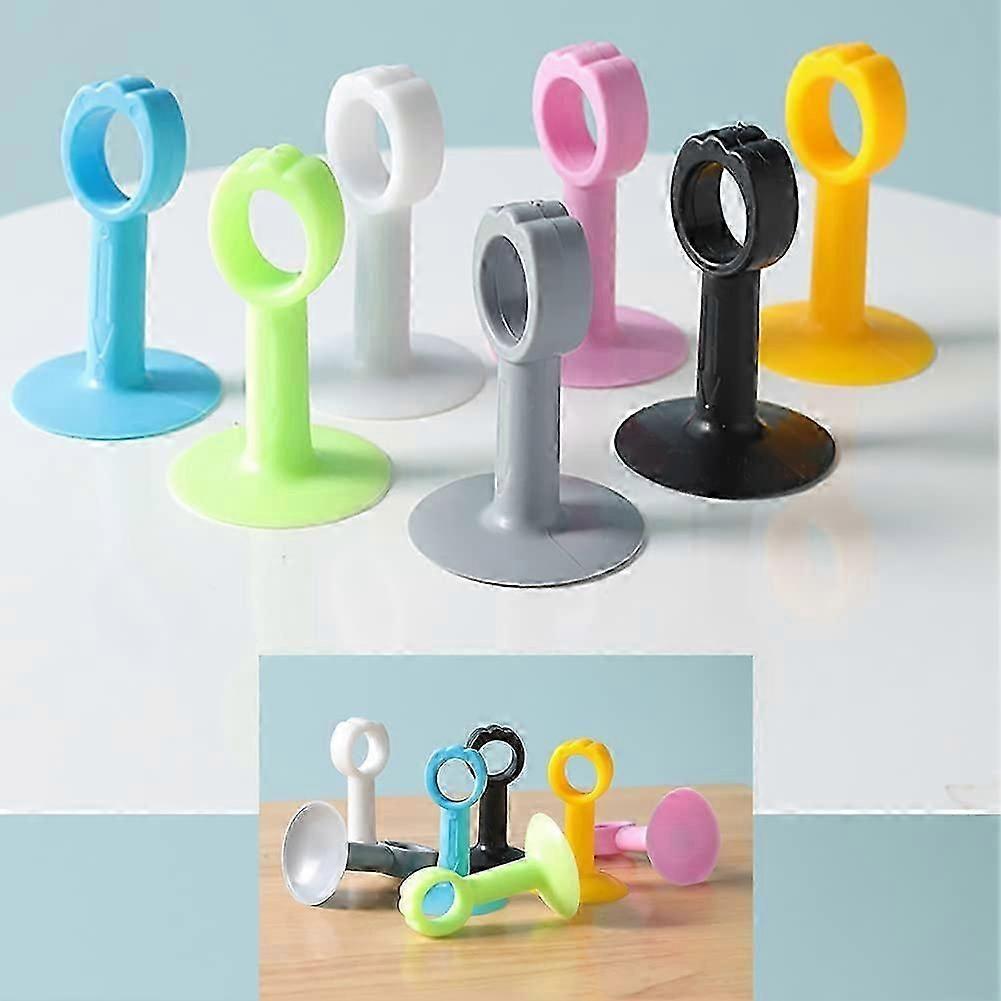 Pieces Silicone Door Handle Anti-Collision Pads To Avoid Damaging the Wall. Suction Handle Bumper Silent Silencer Suction Cup Door Stopper (7 Colors)