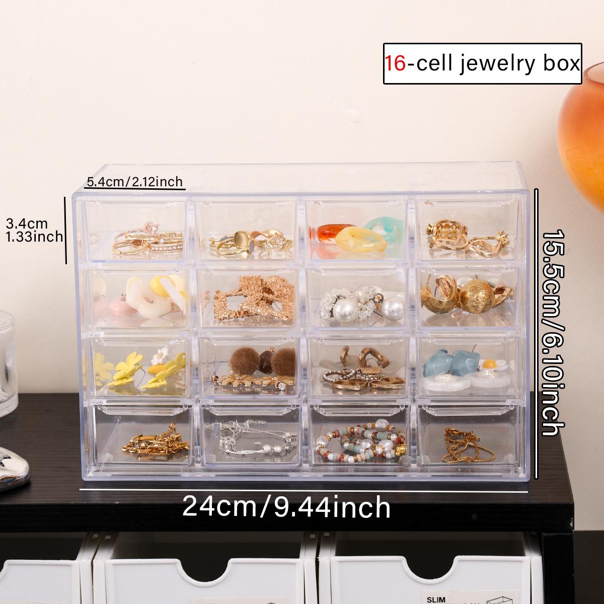 1pc desktop stackable jewelry organizer acrylic hair accessories earrings rings necklaces bracelets accessories organizer