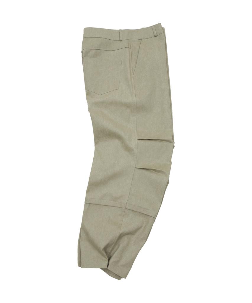 Bipitudiseuodeo Dual Tuck String Pants Beige