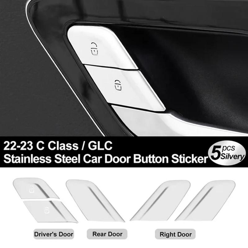 Adesivo Decorativo Pulsante Interruttore Serratura Porta Interna Auto Per Mercedes-Benz Classe C E GLC W206 C200 C260 C300 W214 X254 22-24 Ricambi