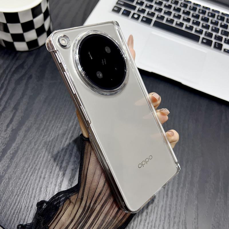 

For Oppo Find N6 Case High Definition Transparent Dual Hinges Protection Magnetic Suction Wireless Charging Cover OPPO Find N6
