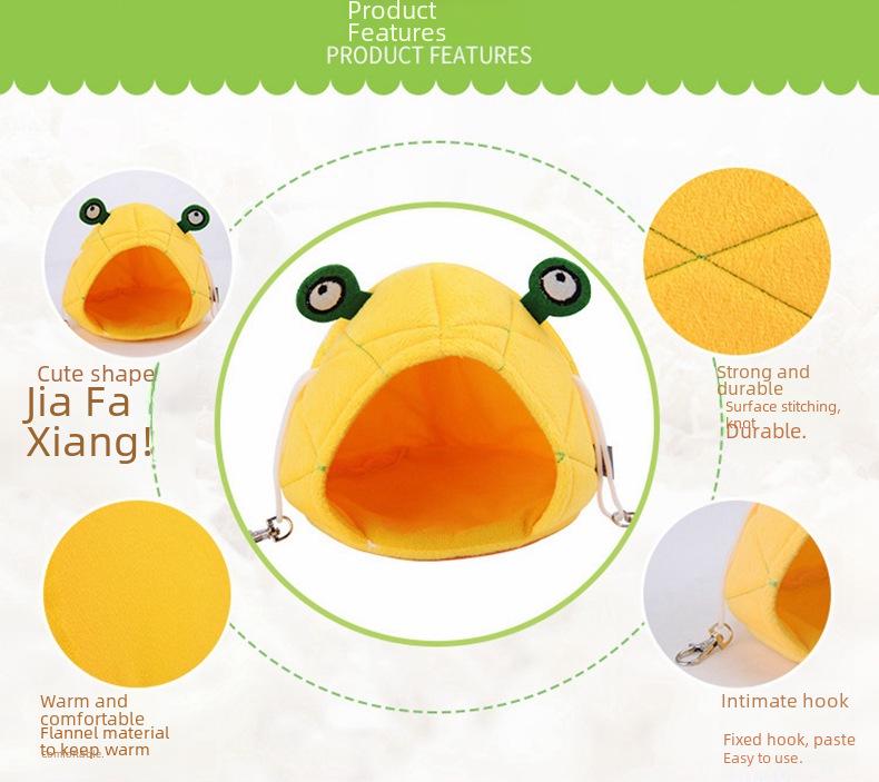 Hamsterlar için Ananas Muz Kurbağası Karikatür Hamak