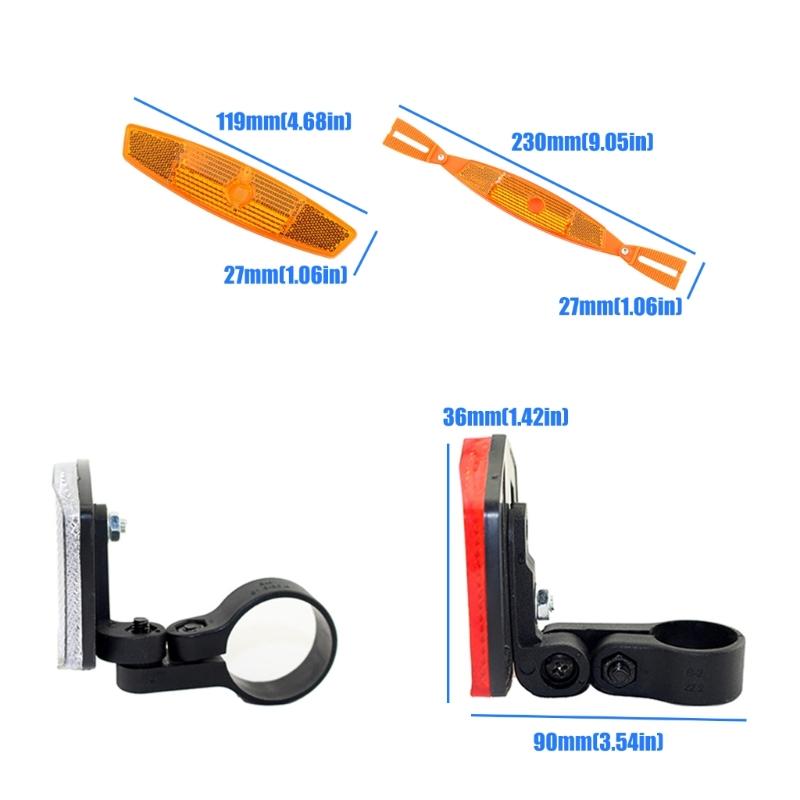 6pcs Bicycles Spokes Reflectors Safety Warning Light for Mountain Bike Wheel Rims Reflective Rims Mount Accessories