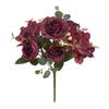 Artificial Flowers Retro Silk Rose Bouquet Hydrangea Peony Vintage Bride Holding Fake Plants Home Wedding Decoration Accessories