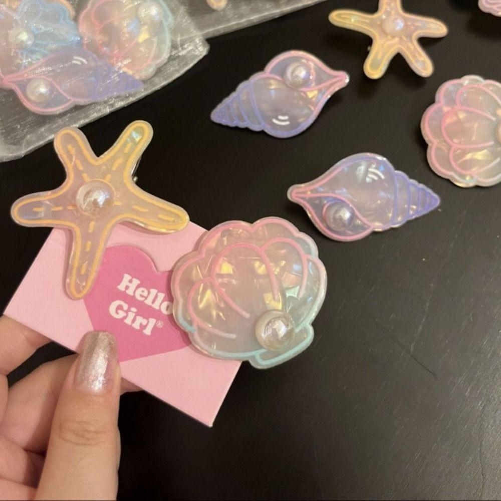Hair Accessories Shell Hair Clip Conch Sweet Barrettes Elegant Starfish Hair Clip  Women
