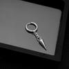 Silver Color Chain Pointed Cone Dangle Earring Stainless Steel Hoops Earrings For Women Men Punk Jewelry Ear Piercing Pendientes