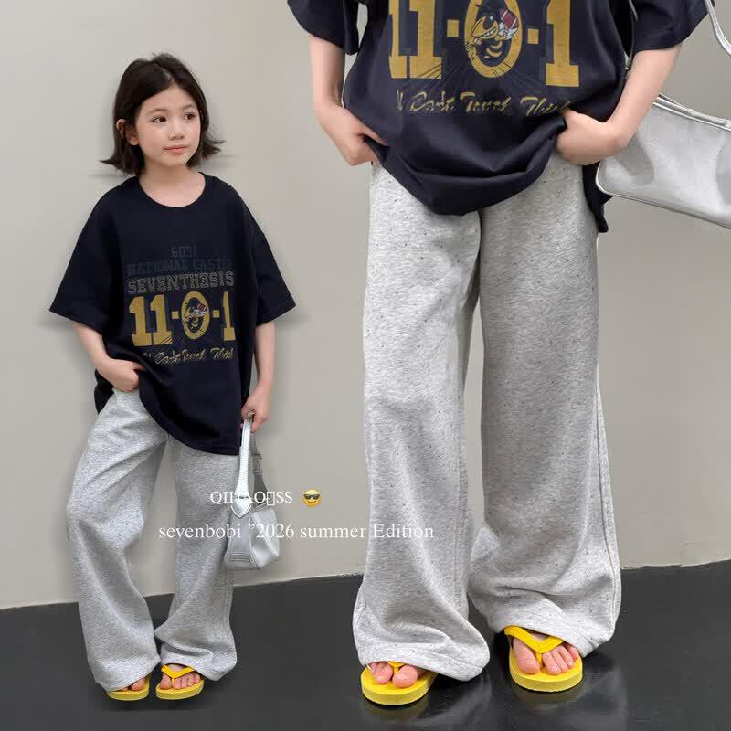 SEVEN BOBI Girls  Parent-Child Loose Wide-Leg Casual Pants 170 cm