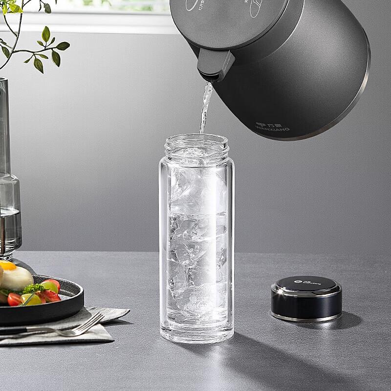 WANXIANG Double-Wall Titanium-Silver Antimicrobial Glass Cup