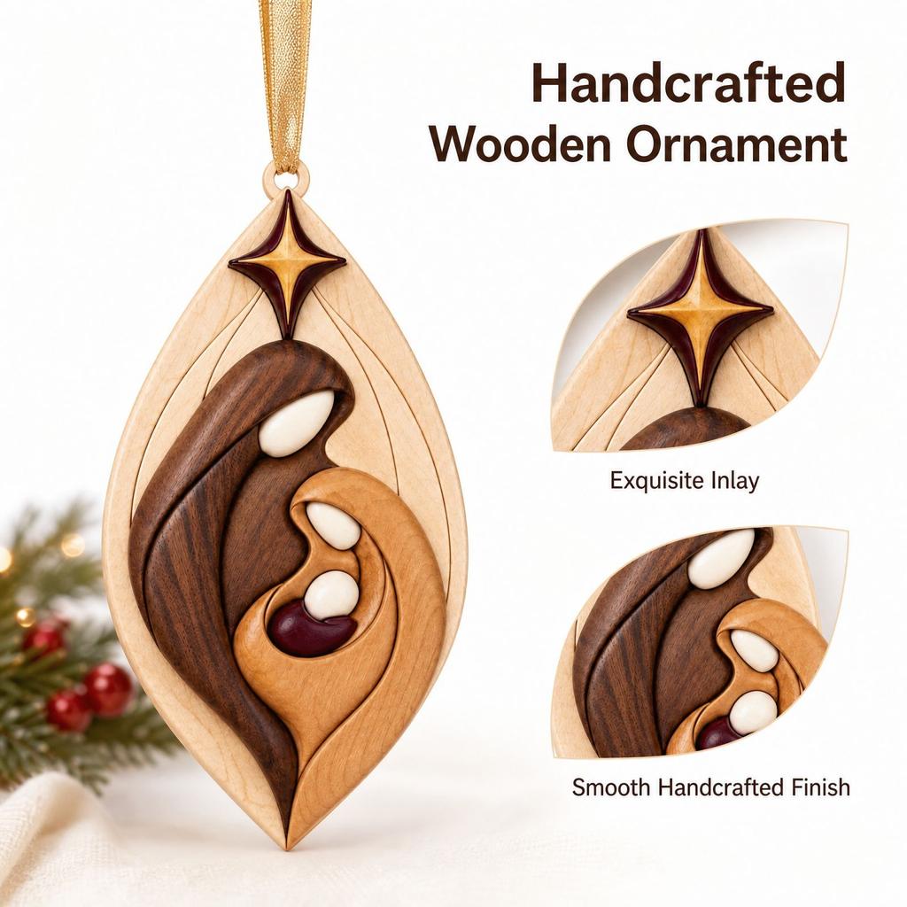 2D Acrylic Flat Hanging Ornament for Christmas Tree Decoration and Holiday Decor