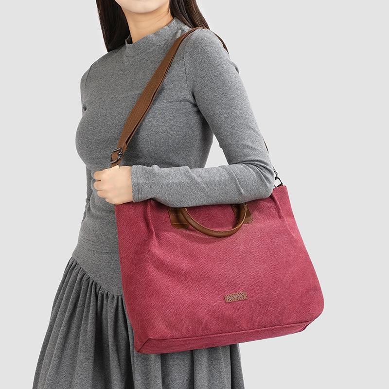 Canvas Bag Commuter Large Capacity Crossbody Bag Women Tote Bag