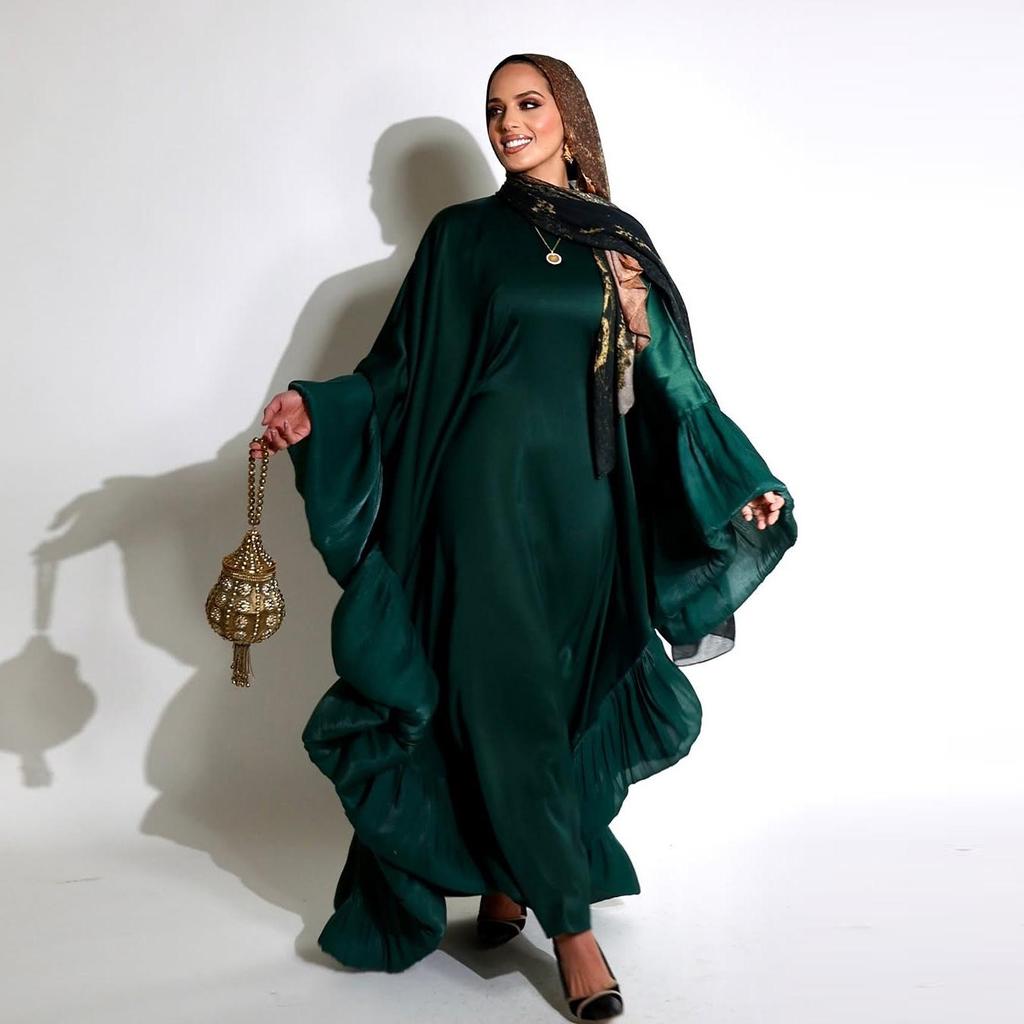 MQ201 Modest Satin Waist-Cinching Muslim Fashion Robe