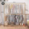 Miflame Floor-Standing Double Clothes Rack