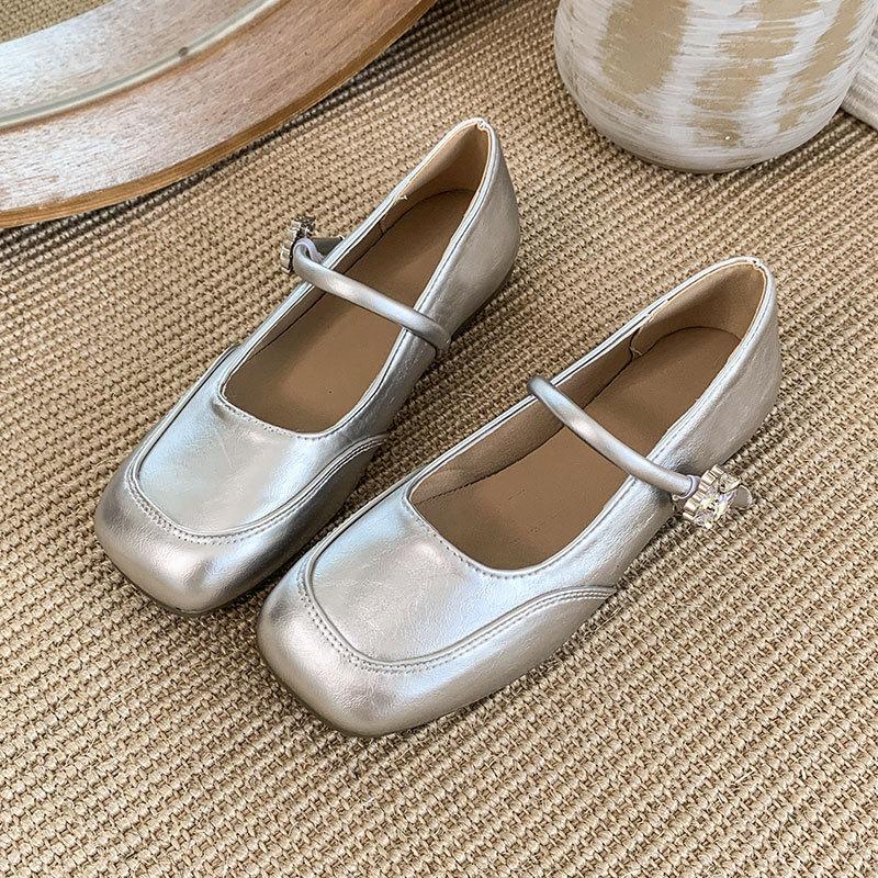 French Temperament Mary Jane Shoes Women's New 2025 Fashion Temperament Fairy Style with Skirt Shallow Mouth Evening Shoes