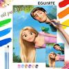 Tangled Rapunzel Flynn Rider Chameleon Digital Oil Painting Hand Painting Kit Diy Home Decoration