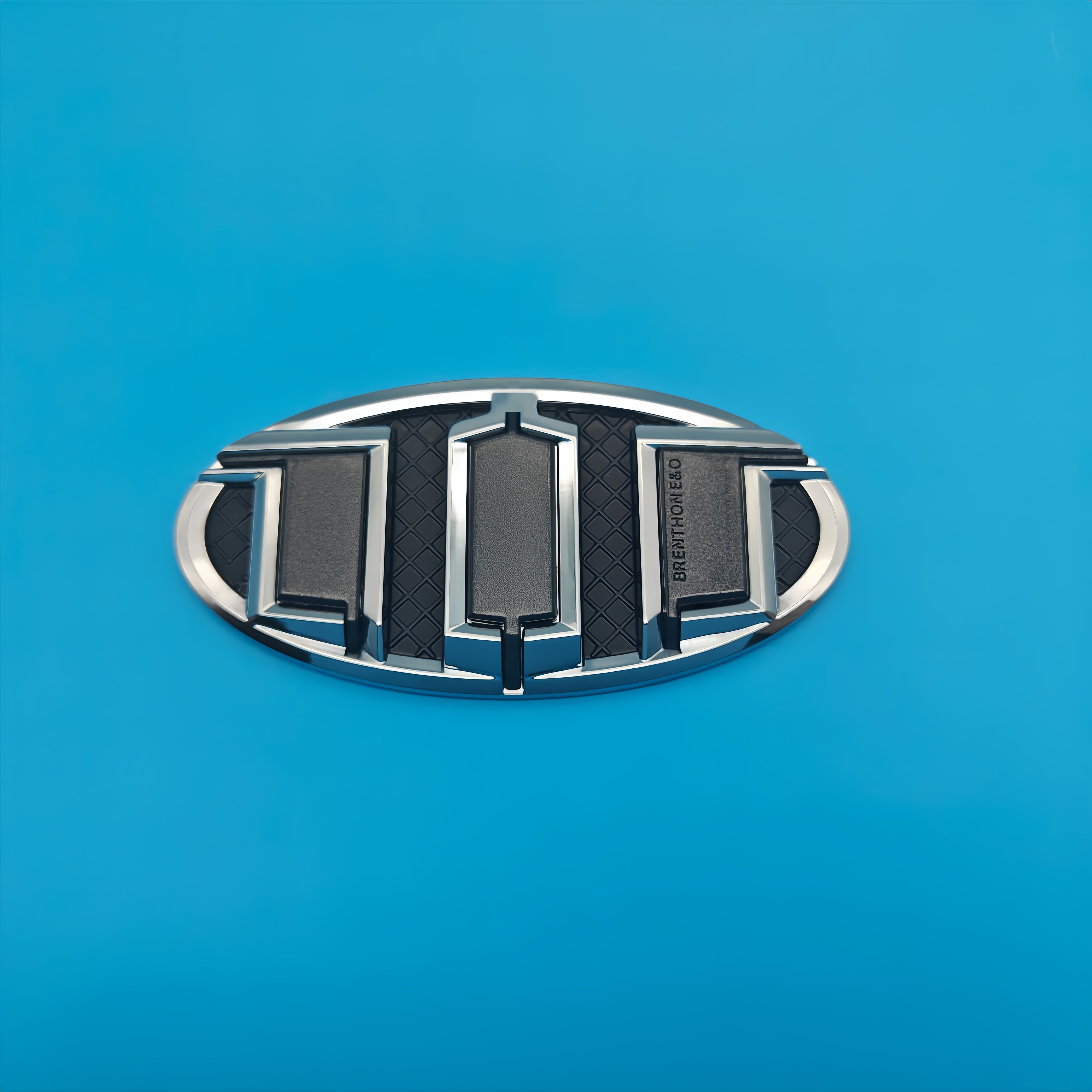 1Pc 3D ABS Badge Sticker Rear Trunk Front Grill Emblem Decal for Sportage Seltos Sorento Tucson Santa Fe High-quality automotive accessories 11.5cm/4.53inch серебряный