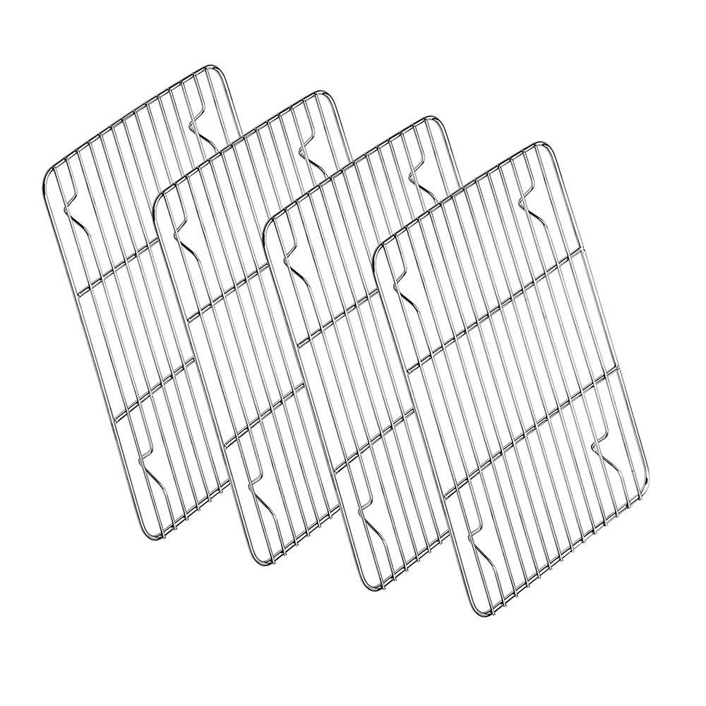Edelstahl Backblech mit Kühlgitter Set Drahtgitter Backform Damen