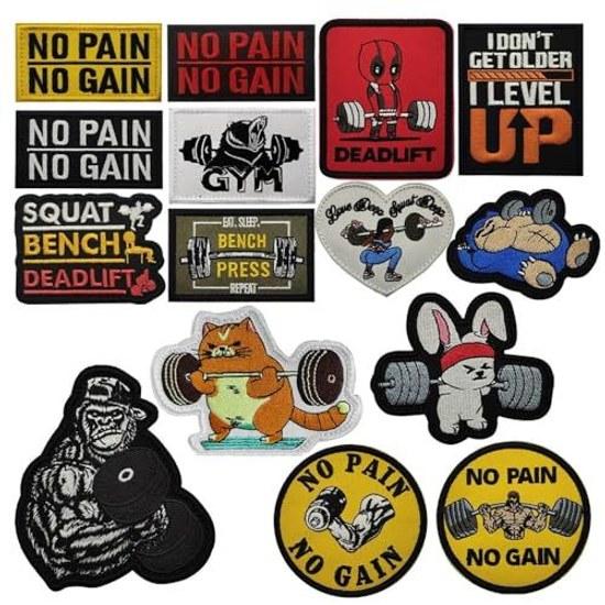 PHOENIX IKKI gym training sports exercise embroidery patch appliqué DIY decoration dumbbell