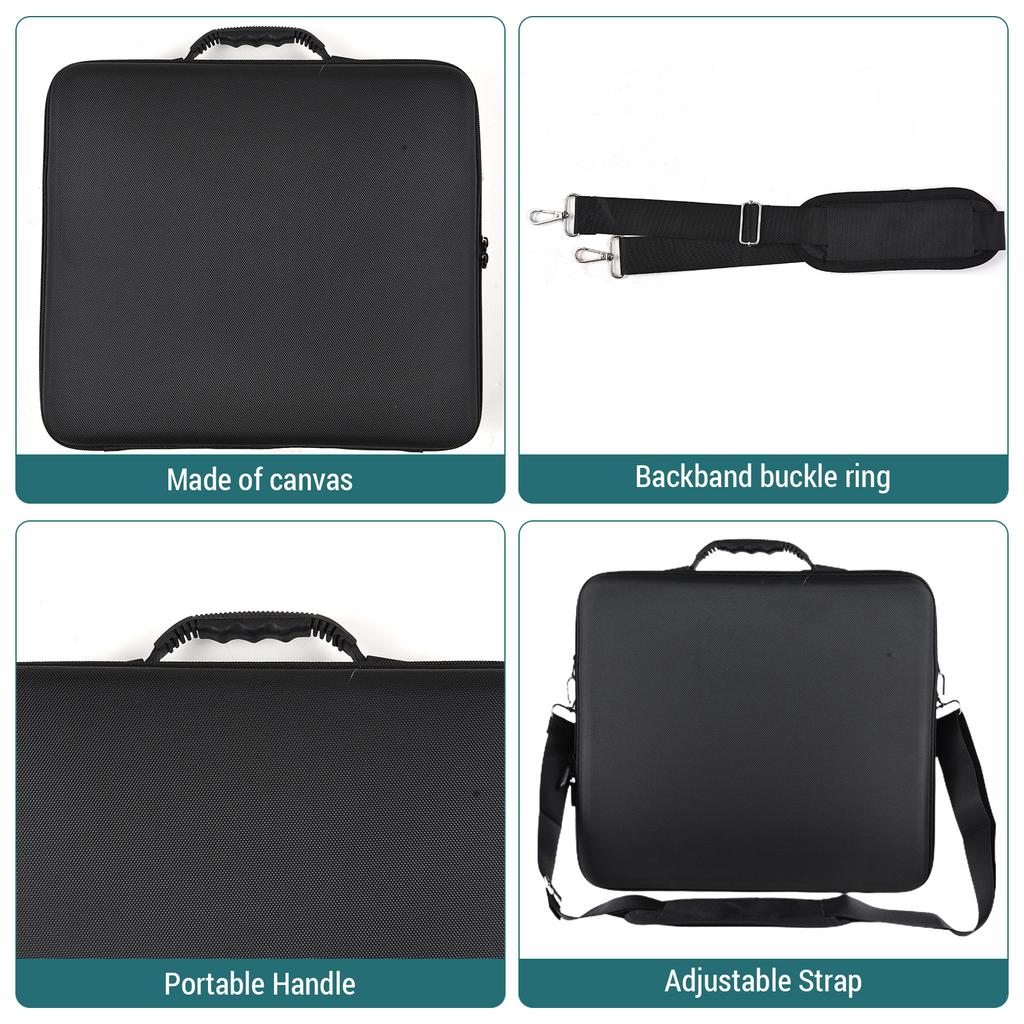 Billiard   Bag for 17  s, Black Eight   Storage Case with Foam  or, Retractable Strap and Plastic Handle for Billiard Accessorie