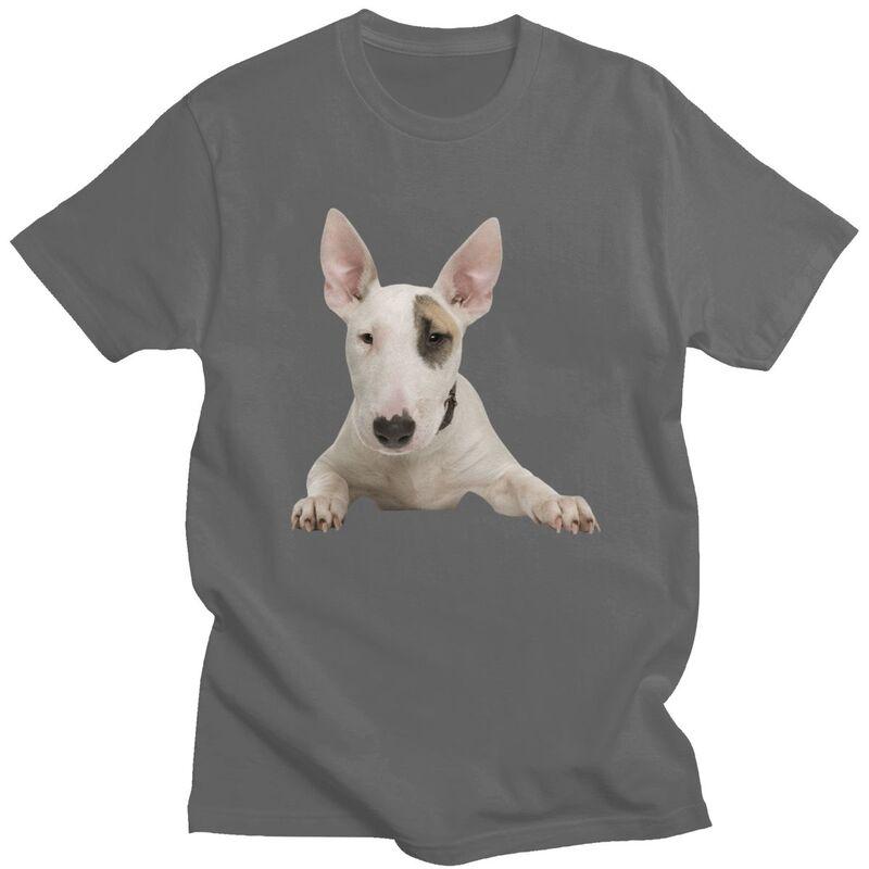 Custom Trendy Bull Terrier T Shirt Men Short Sleeve 100 Cotton Tshirt Casual Tee Tops Fashion Tshirt