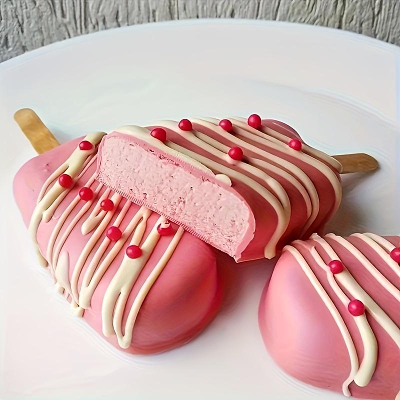 1/4pcs DIY Popsicle Molds Silicone Ice Cream Mold Oval Chocolate Ice Pop Maker Tray for Handmade Frozen Treats Kitchen Gadgets