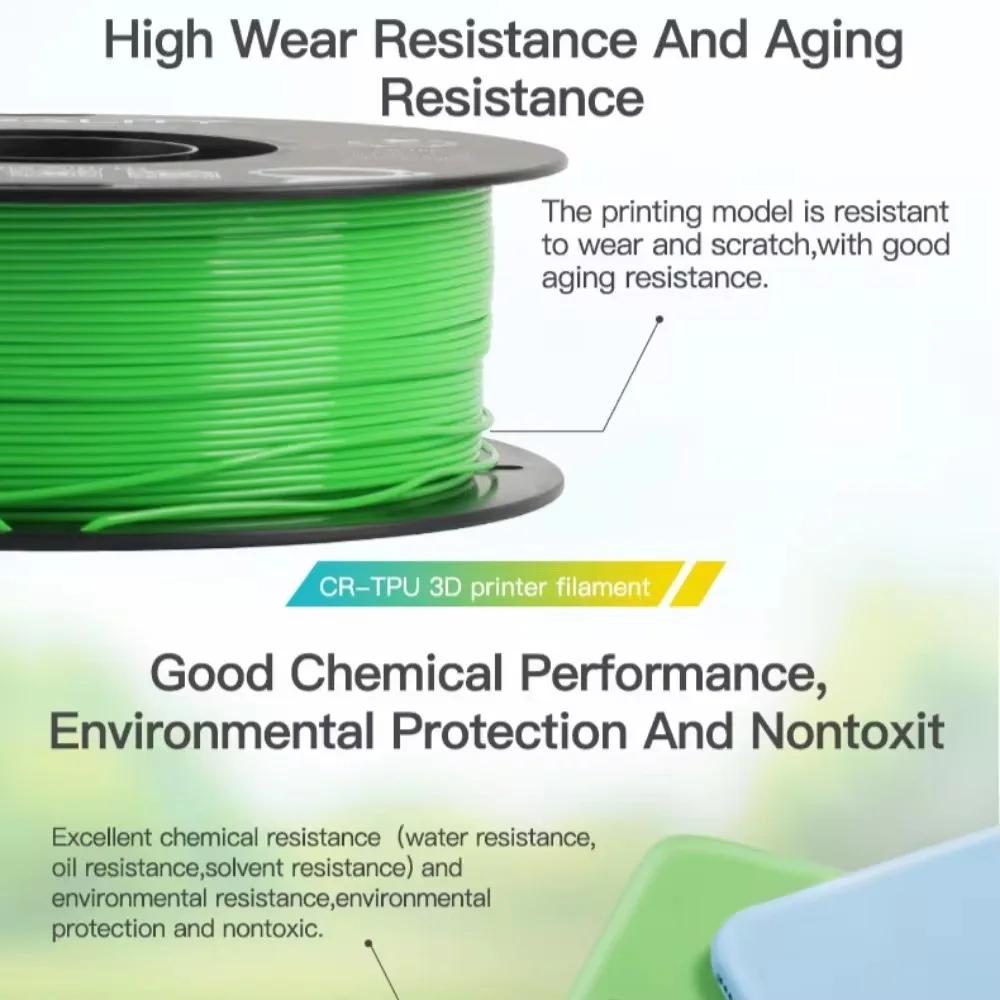 CREALITY CR-TPU Filament 3D Printing High Resilience Soft Adhesive Material Environmental Protection 1.75mm Filament Diameter