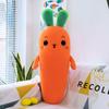 50cm-70cm Lovely Carrot With Expression Plush Toy Dolls Big Long Radish with Green Leaves Soft Stuffed Toys