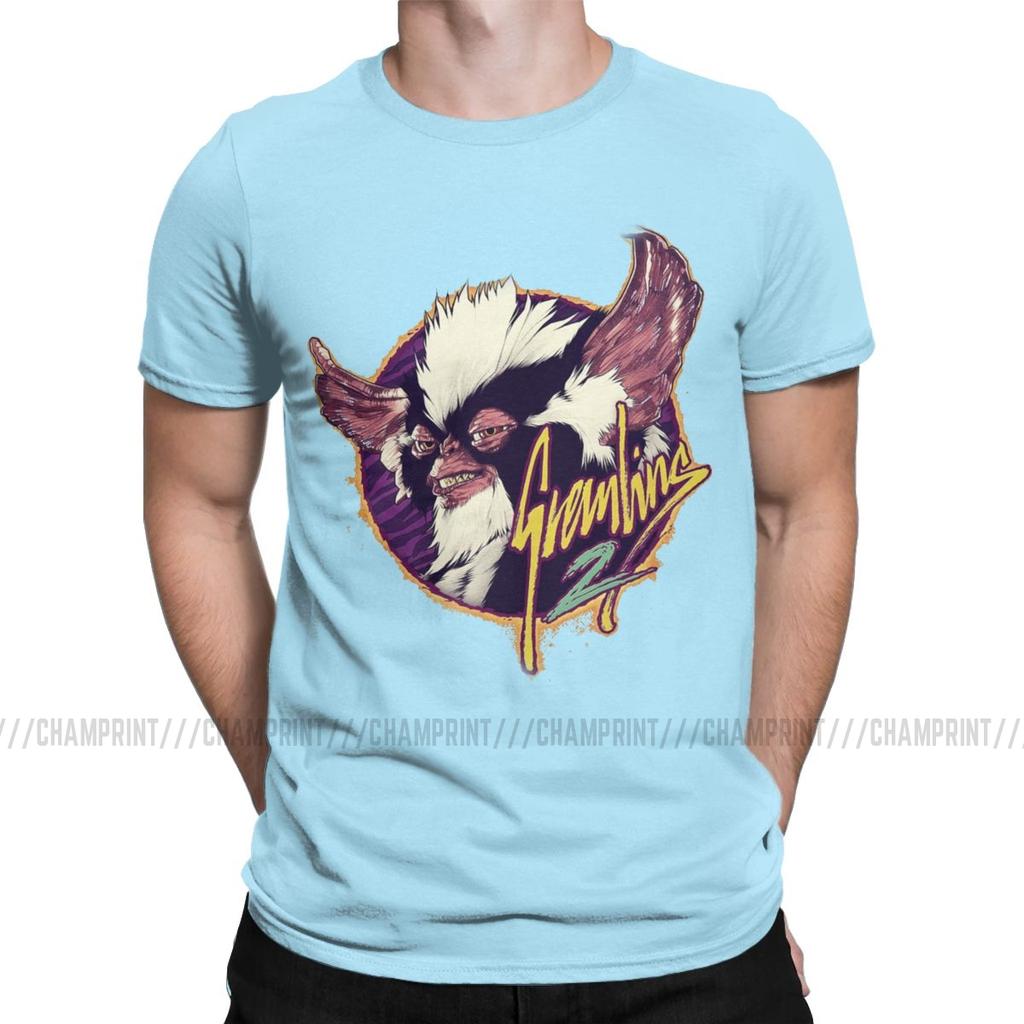 Men S T Shirt Gremlins Novelty Tees Short Sleeve Gizmo Monster Gremlin 80S Horror Christmas Movie