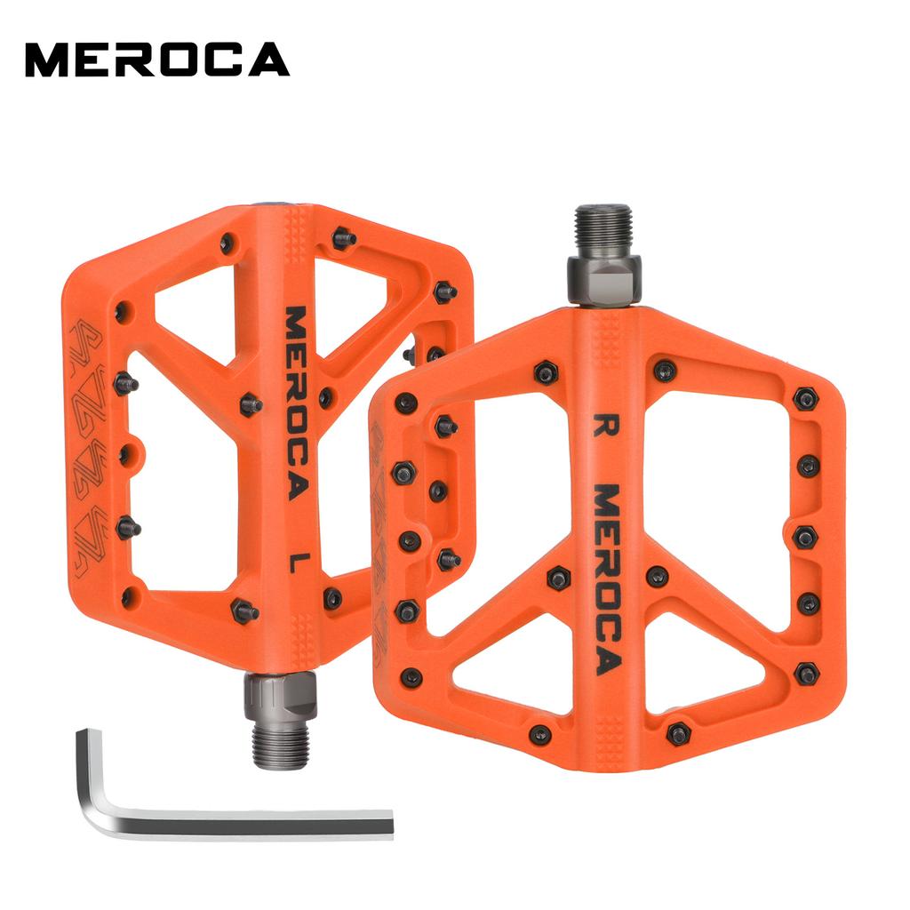 Nylon Bicycle Pedals Red Purple Orange Bianchi Pink Green 14mm Ultralight Bearing Wide Pedal for XC Bmx Pedal Board removal tool