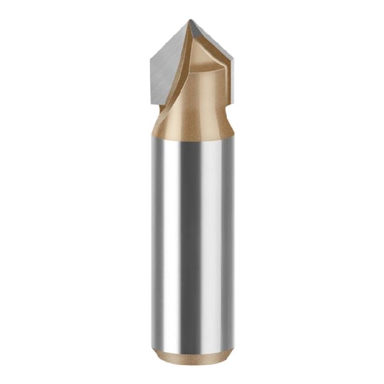 Industrial 12mm Shank V Grooves Router Bit 90°Cutting Angle Woodworking Tool For Professional Carpentry Applications