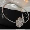 Elegant Metallic Rose Flower Elastic Waist Belt For Sweaters And Dresses