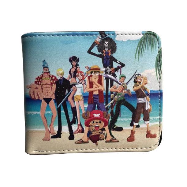 One Piece Luffy & Zoro Unisex PU skórzany krótki portfel i portmonetka